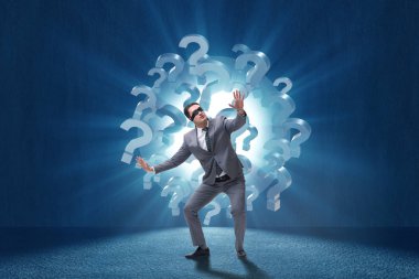 Gözü bağlı iş adamı konsepti