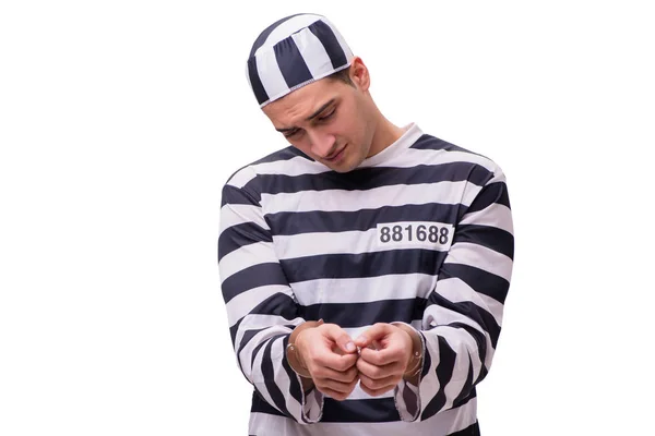 Man prisoner isolated on white background — Stock Photo, Image