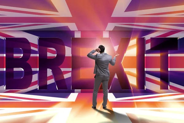 Бізнесмен у концепції Brexit - Велика Британія покидає ЄС — стокове фото