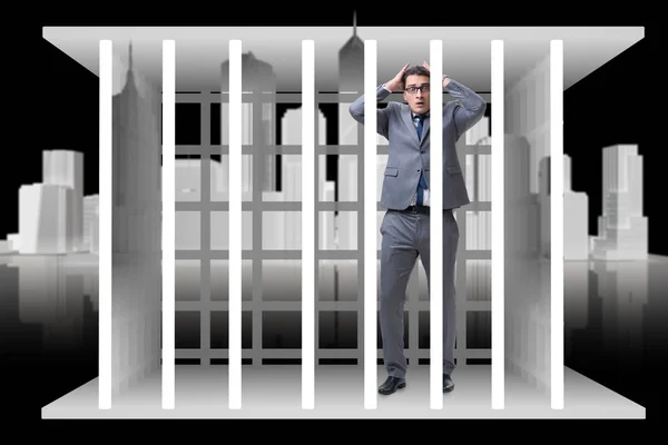 Businessman in the cage business concept — Stock Photo, Image