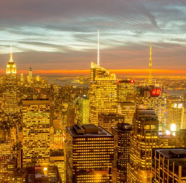 New York - 20 ARALIK 2013: Aşağı Manhattan 'ın Görünümü