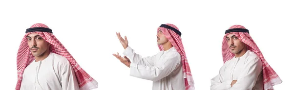Hombre de negocios árabe aislado en blanco — Foto de Stock