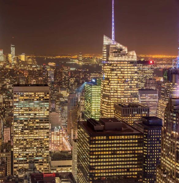 日没時のニューヨークマンハッタンの眺め — ストック写真