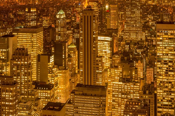 日没時のニューヨークマンハッタンの夜景 — ストック写真