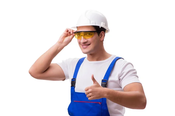 Construction worker isolated on white background — Stock Photo, Image