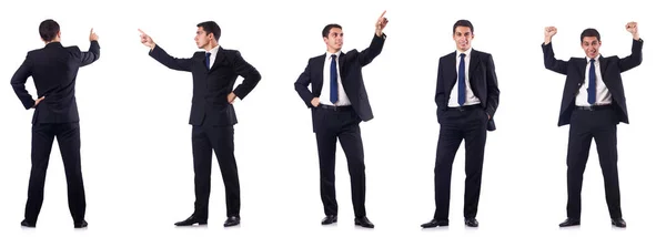 Collage de hombre de negocios aislado en blanco — Foto de Stock