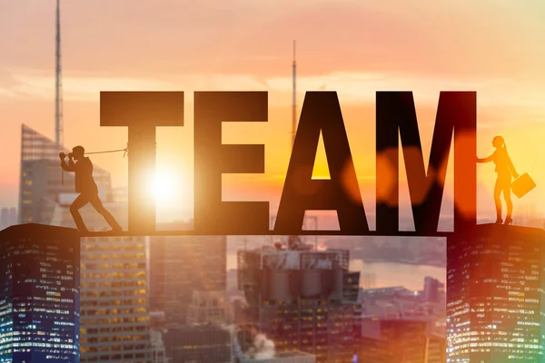 Teamwork concept with the word team — Stock Photo, Image