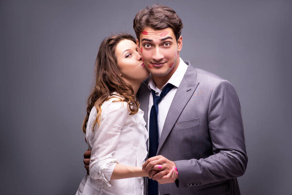 Young couple in romantic concept