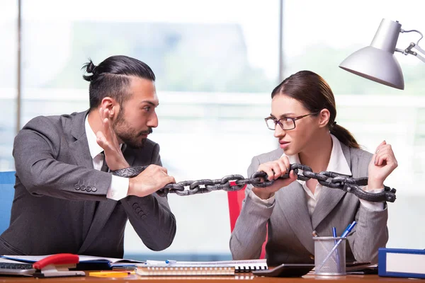 Woman and man in the business concept — Stock Photo, Image