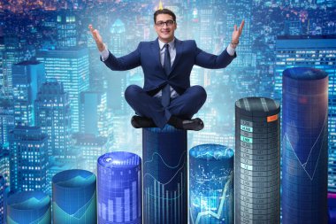 İş dünyası konseptinde işadamı sıralaması