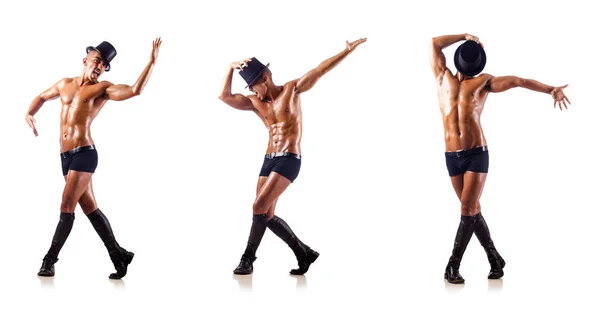 Bailarina desnuda aislada en blanco —  Fotos de Stock