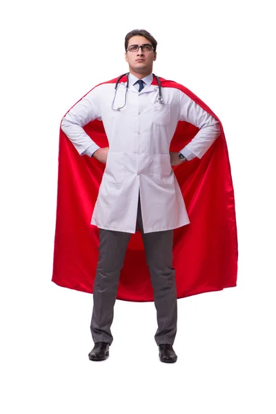 Super hero doctor isolated on white — Stock Photo, Image