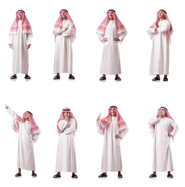 Arab férfi elszigetelve a fehér — Stock Fotó