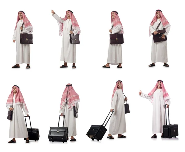 白に隔離されたアラブ人実業家 — ストック写真