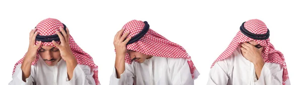 Árabe joven aislado en el blanco — Foto de Stock