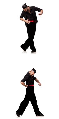 İspanyol dansçı beyaz üzerine çeşitli teşkil etmektedir