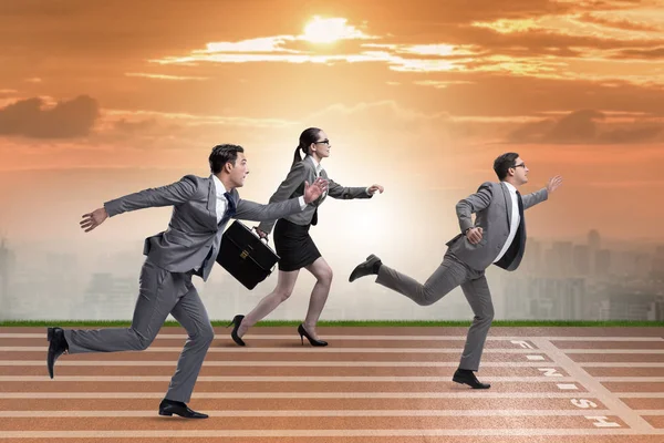 Üzletemberek futás-ban verseny-koncepció — Stock Fotó