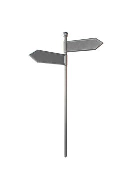 Beyaz zemin üzerine - 3d render izole yol işareti