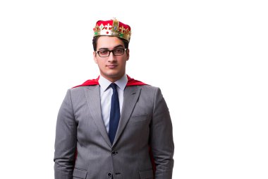 Kırmızı kaplı beyaz giyen Kral işadamı