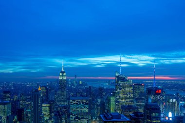 New York - 20 ARALIK 2013: Aşağı Manhattan 'ın Görünümü