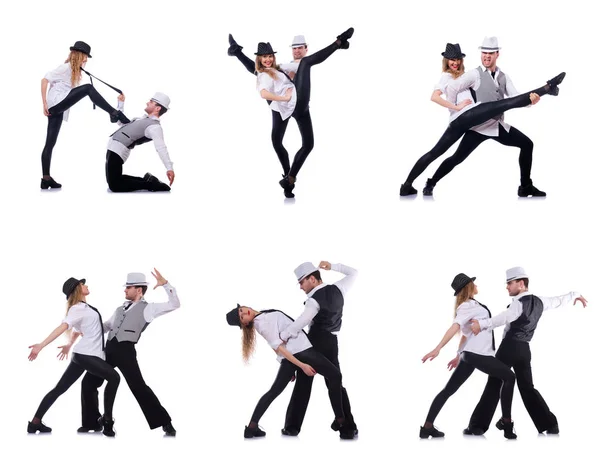 Modern dansları dans dansçı çifti — Stok fotoğraf