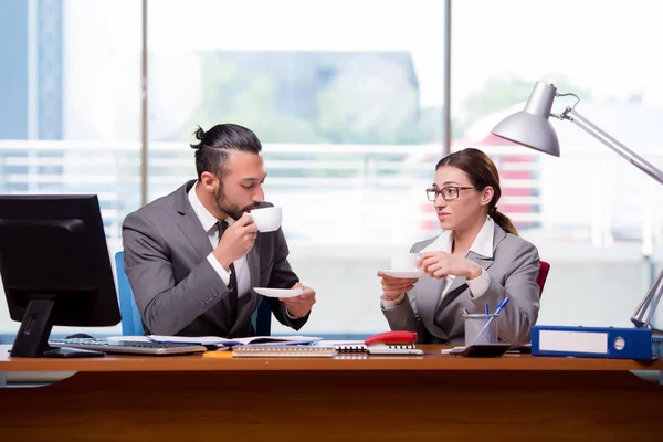 Man and woman in business concept — Stock Photo, Image