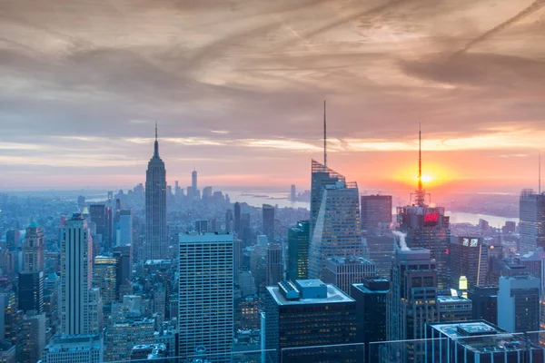 Nueva York - 20 de diciembre de 2013: Vista del Bajo Manhattan en Decembe — Foto de Stock