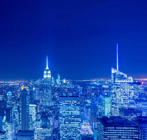 Vue de New York Manhattan pendant les heures de coucher du soleil — Photo