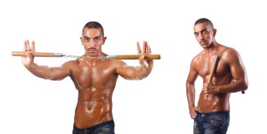 Mınçıka beyaz ile dövüş sanatları savaşçı