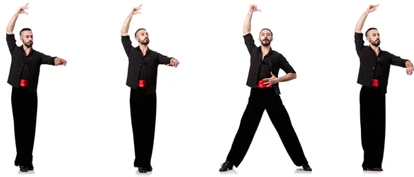 Danseuse espagnole dans différentes poses sur blanc — Photo