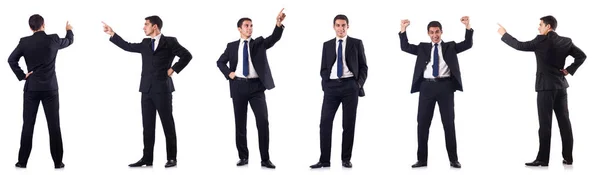 Collage de hombre de negocios aislado en blanco —  Fotos de Stock