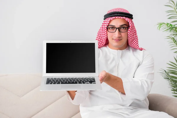 Young arab businessman in business concept — Stock Photo, Image