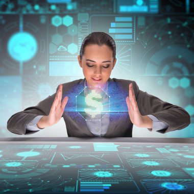 Amerikan doları konseptinde iş adamı