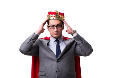 Kırmızı kaplı beyaz giyen Kral işadamı