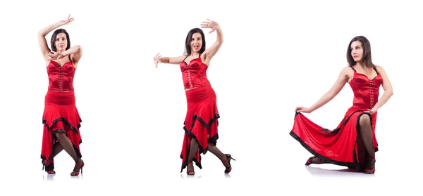 Bailarina bailando bailes españoles — Foto de Stock