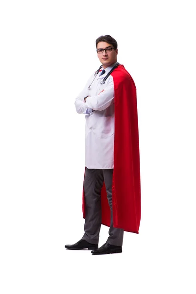 Super hero doctor isolated on white — Stock Photo, Image