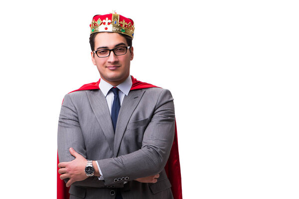 Король бизнесмен в красной обложке на белом
