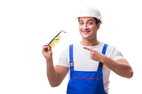 Construction worker isolated on white background — Stock Photo, Image