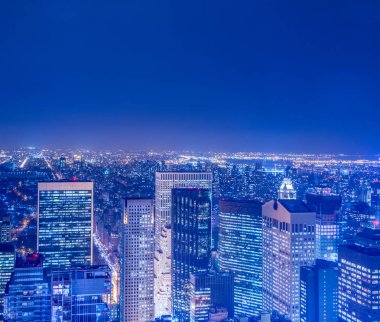 Günbatımında New York Manhattan manzarası