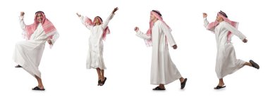 Arap adam beyazlar üzerinde izole.