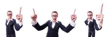 kızgın işkadını üzerinde beyaz izole