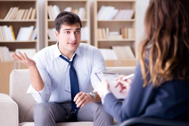 Psikolog ziyareti ile tıbbi konsept