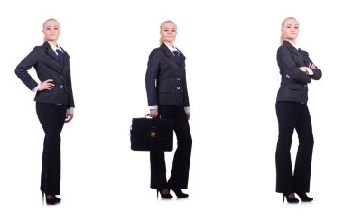 Beyaz tenli genç iş kadını