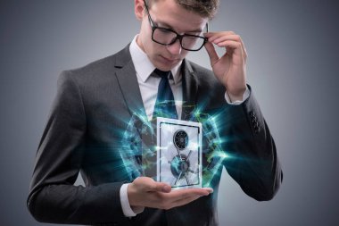 Güvenli iş adamı konsepti