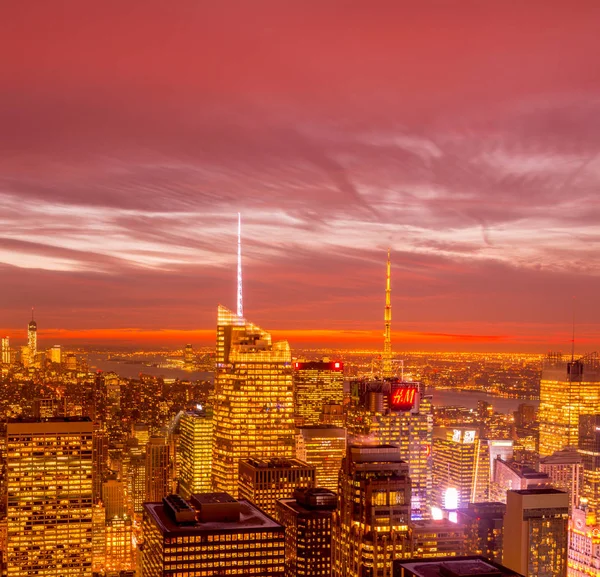 New York - 20 DÉCEMBRE 2013 : Vue du Lower Manhattan sur Decembe — Photo