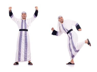 Arap adam beyazlar üzerinde izole.