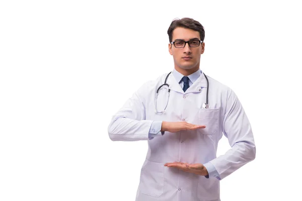 Fiatal orvos izolált fehér háttér — Stock Fotó
