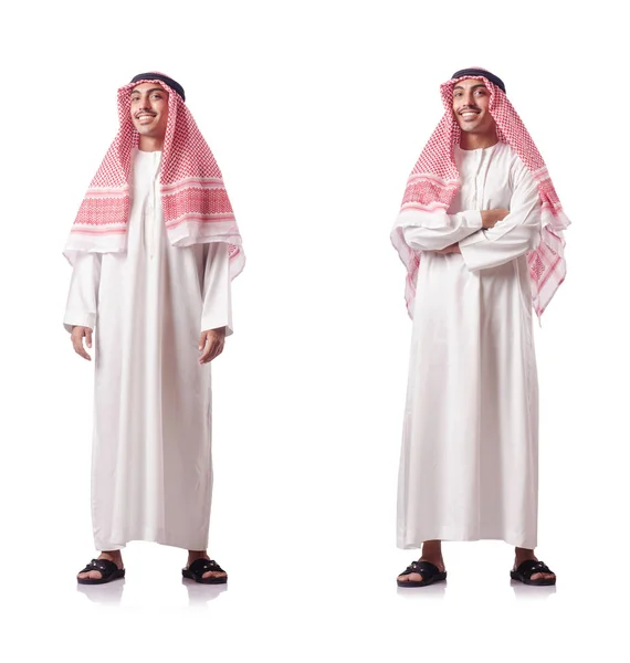 Arabský muž izolovaný na bílém — Stock fotografie
