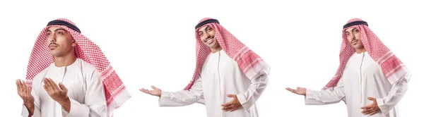 Arabo uomo d'affari isolato su bianco — Foto Stock