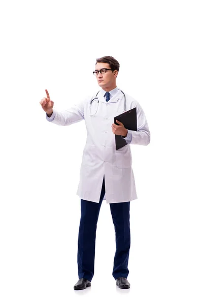 Mladý lékař izolované na bílém pozadí — Stock fotografie